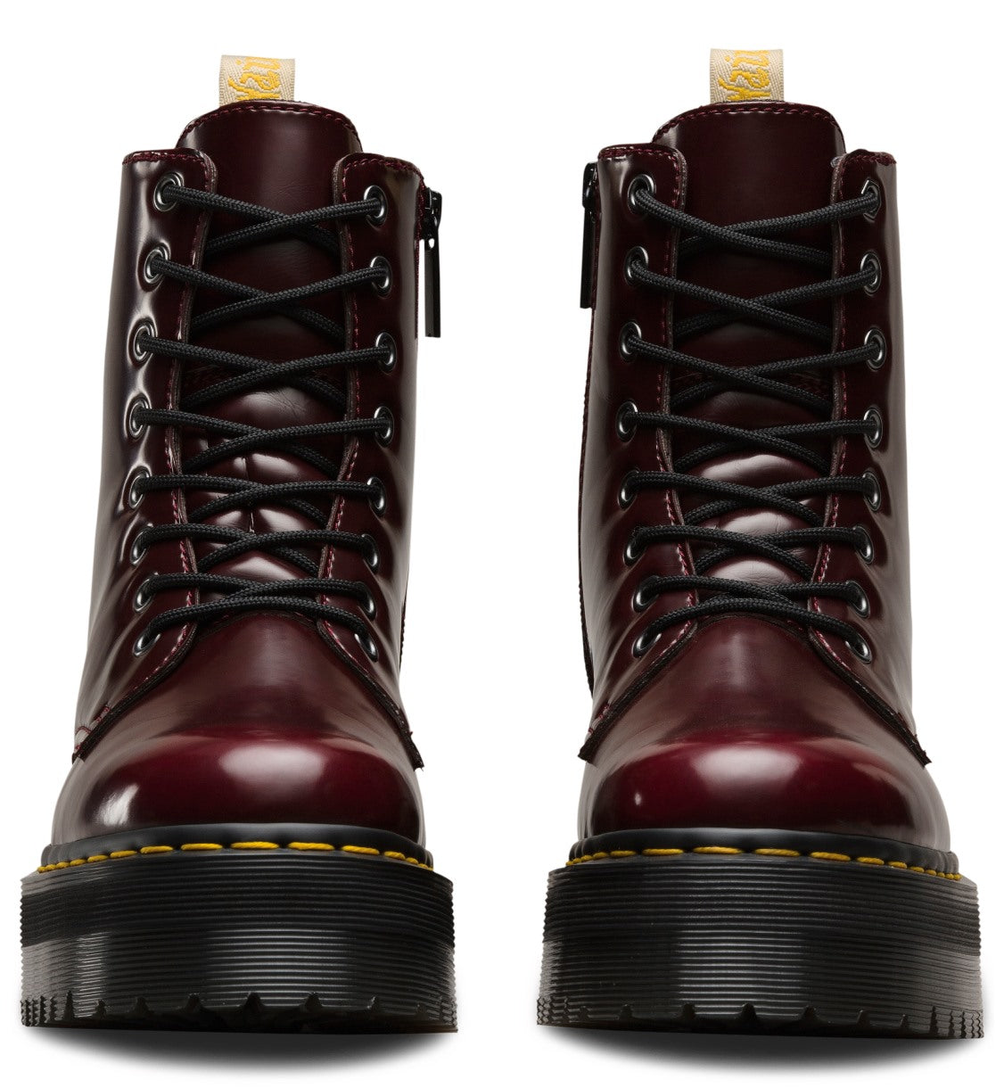 V JADON II CHERRY RED OXFORD RUB OFF PLATFORM BOOT