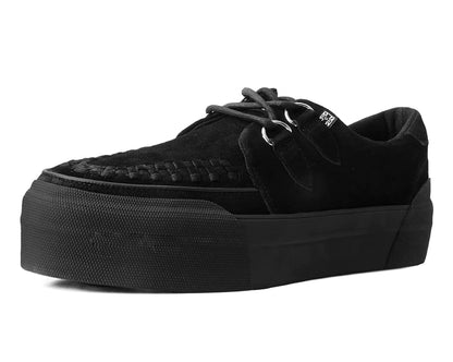 T.U.K. Black Suede Platform Creeper Sneaker