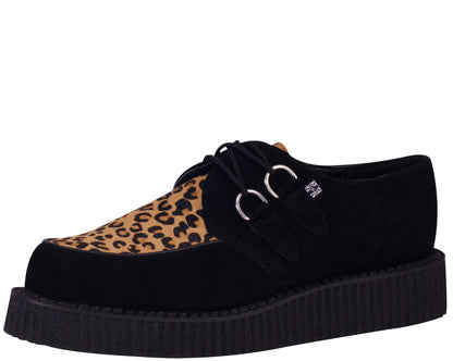 T.U.K MOUNTAIN CAT BLACK SUEDE/LEO LOW SOLE CREEPER