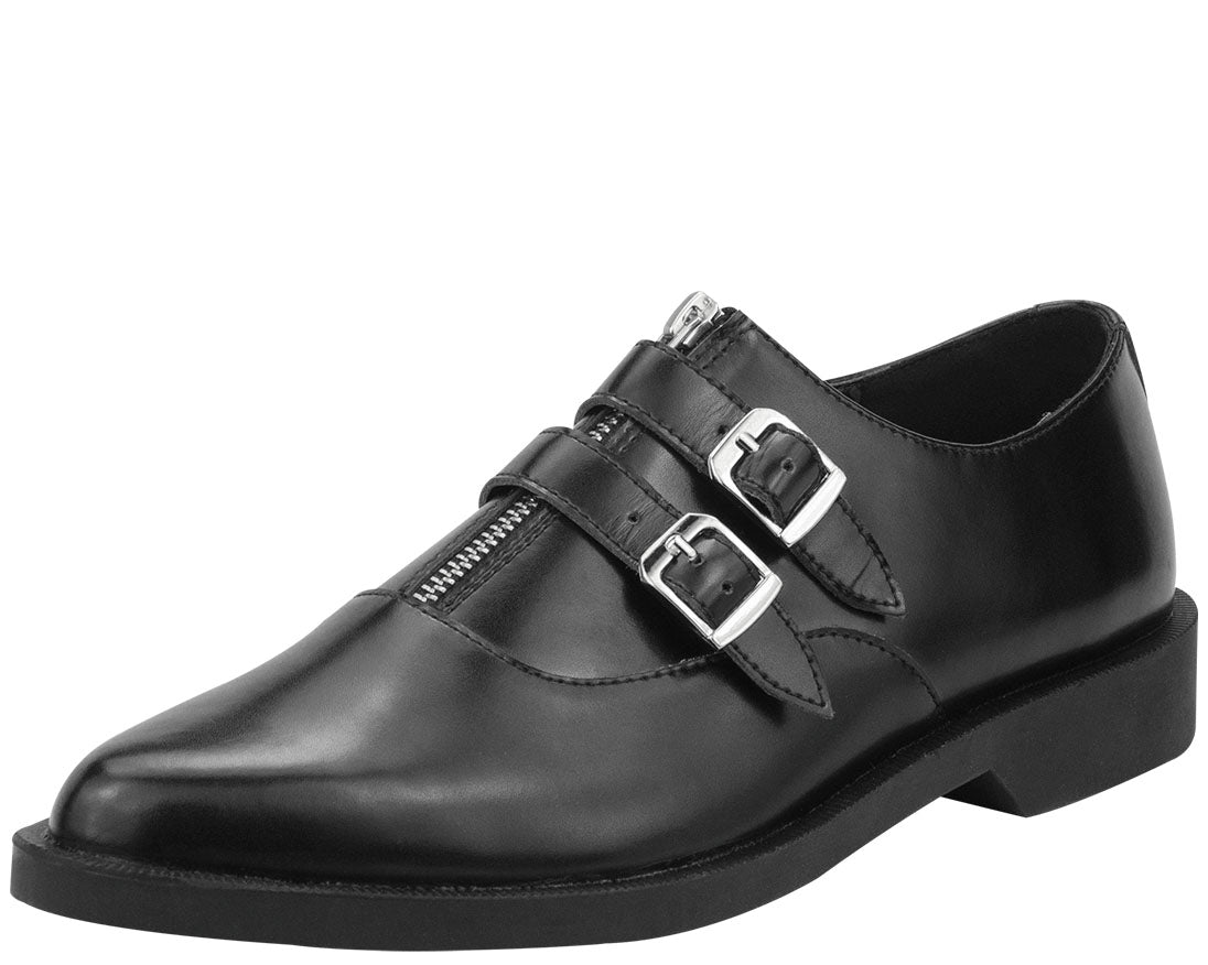T.U.K Black Zip 2 Buckle Jam Shoe – Posers Hollywood