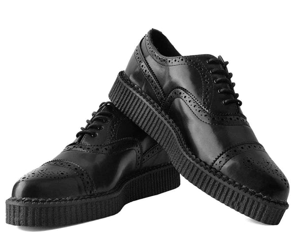 T.U.K BLACK TUKSKIN WINGTIP POINT CREEPER