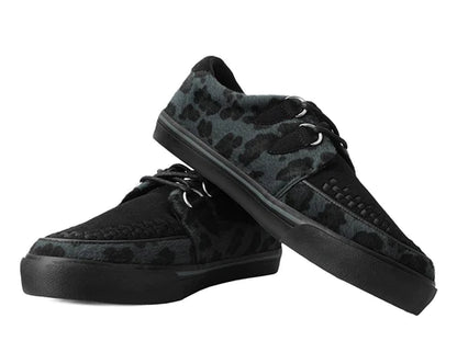 T.U.K. Black Suede & Grey Leopard Fabric VLK Sneaker