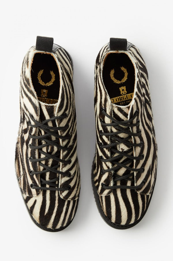 Fred Perry X George Cox Monkey Boot Zebra Print