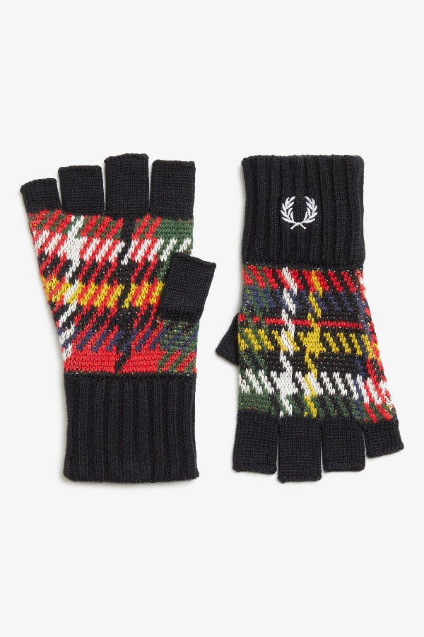 FRED PERRY Fingerless Royal Stewart Tartan Gloves