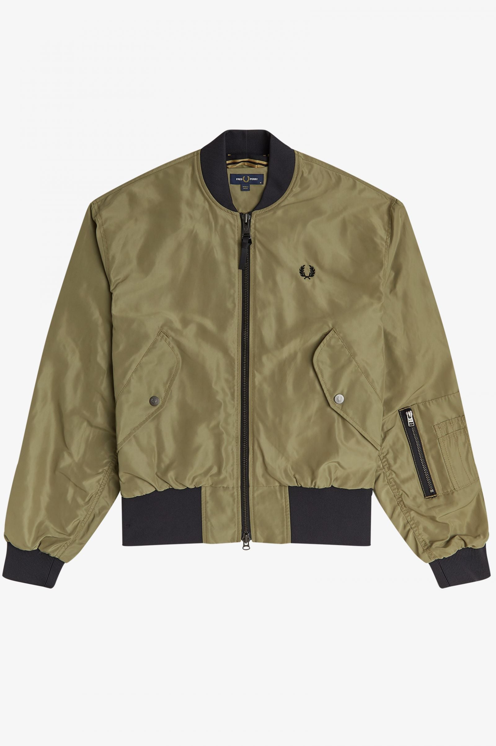 FRED PERRY Contrast Rib Bomber Jacket