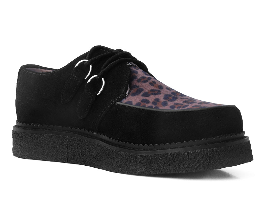 D9761 Black Suede Leopard 1970 Original Creeper