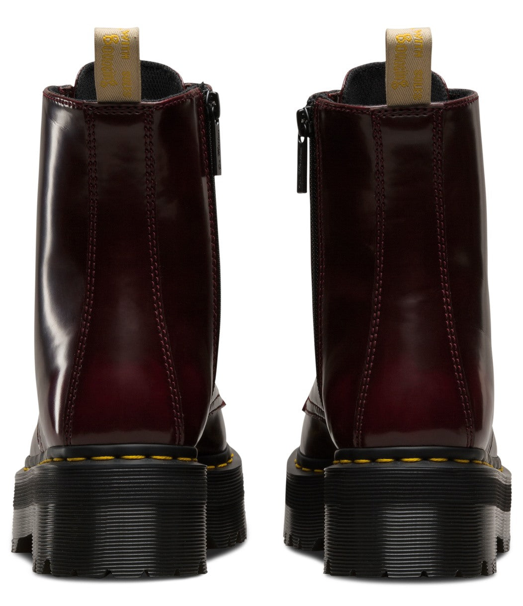 Vegan Jadon II Cherry Red Oxford Rub Off Platform Boot – Posers