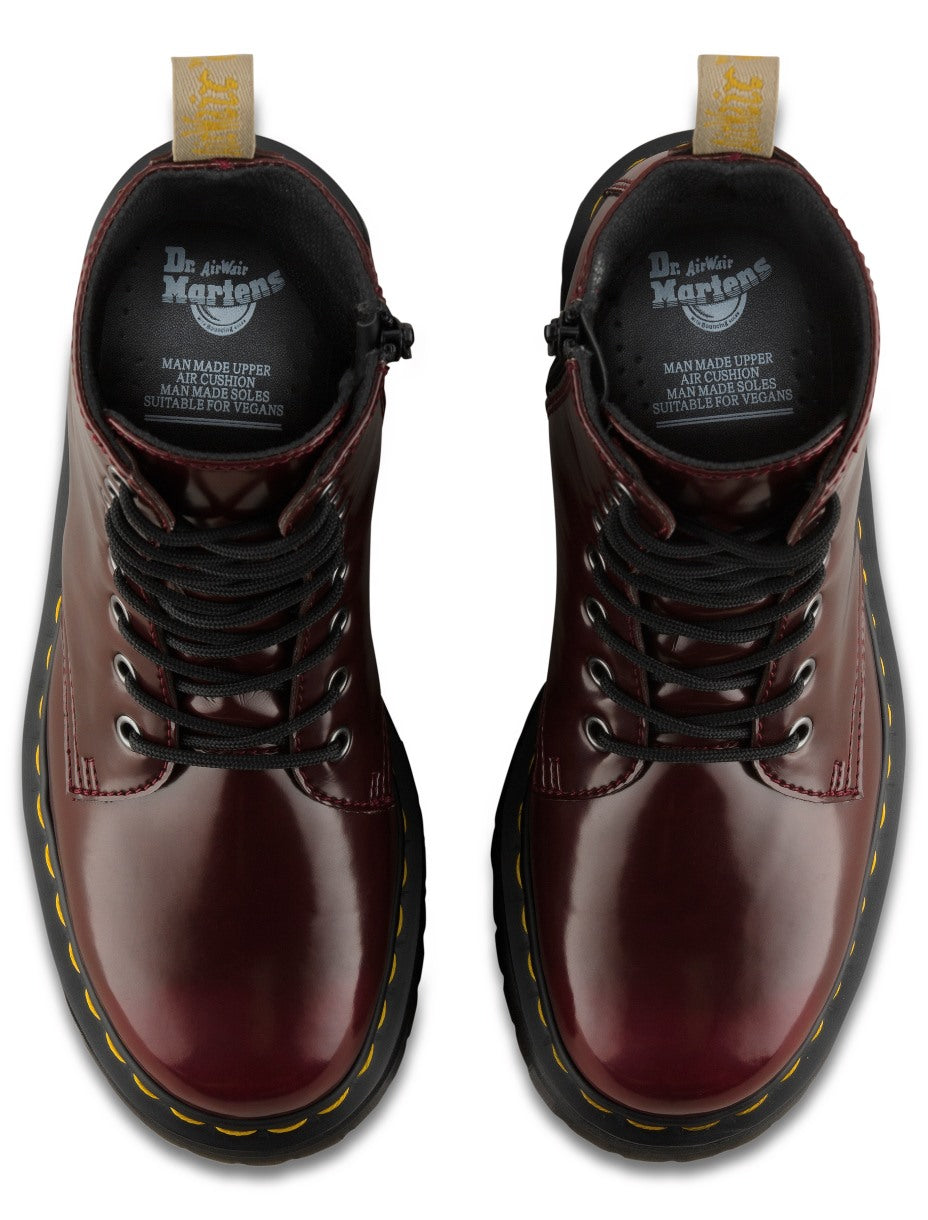Vegan Jadon II Cherry Red Oxford Rub Off Platform Boot – Posers