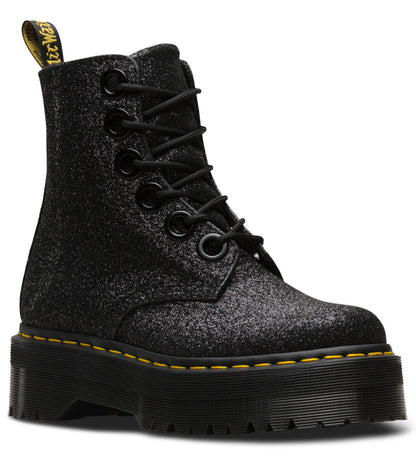 MOLLY BLACK GLITTER PLATFORM