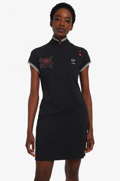 AMY WINEHOUSE Embroidered Pique Dress