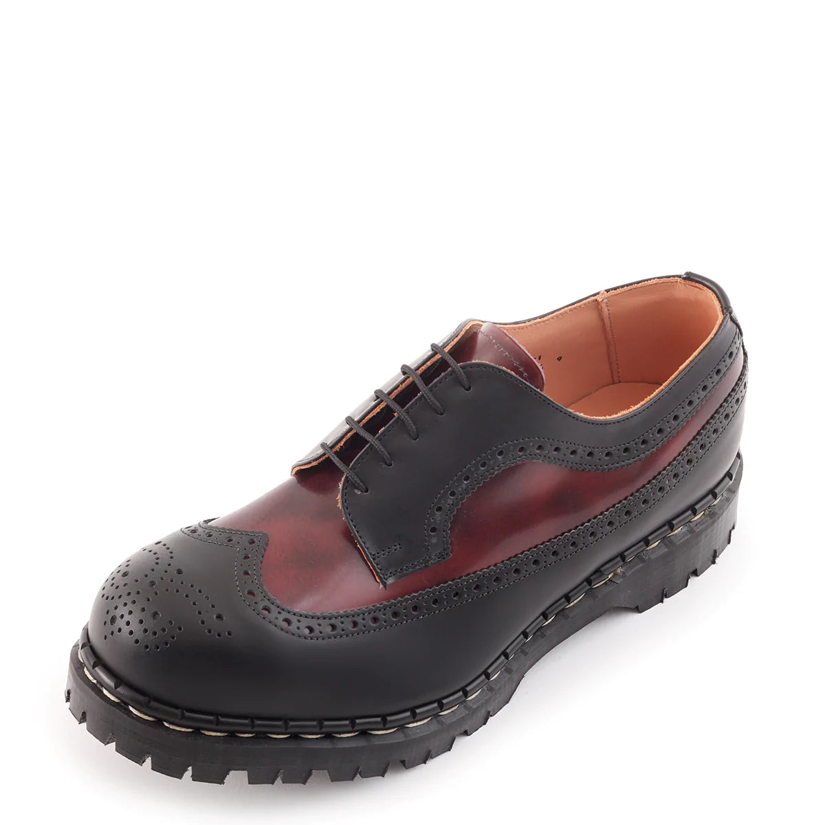 GRIPFAST Burgundy & Black American Steel Toe Capped Brogue Shoe