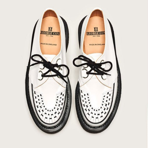 E COX ジョージコックス　ギブソン 3588/VIB ローファー George Cox 3588 Vi D-Ring Gibson (Skipton) White – Posers Hollywood
