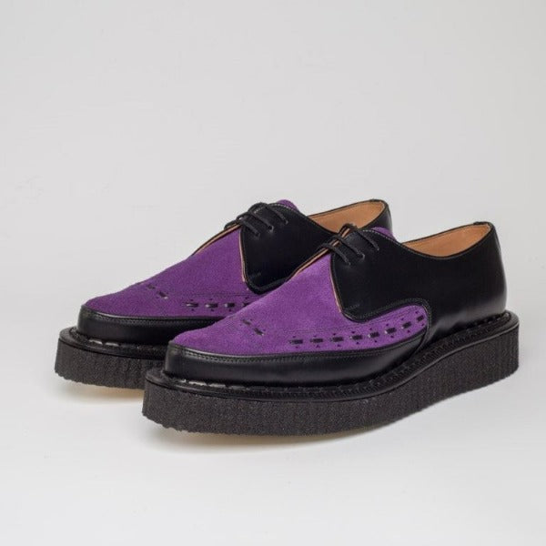 ECOX ジョージコックス ギブソン 3705V クリーパー George Cox 3705 V M/G Gibson Diano Blk Purple Suede – Posers Hollywood