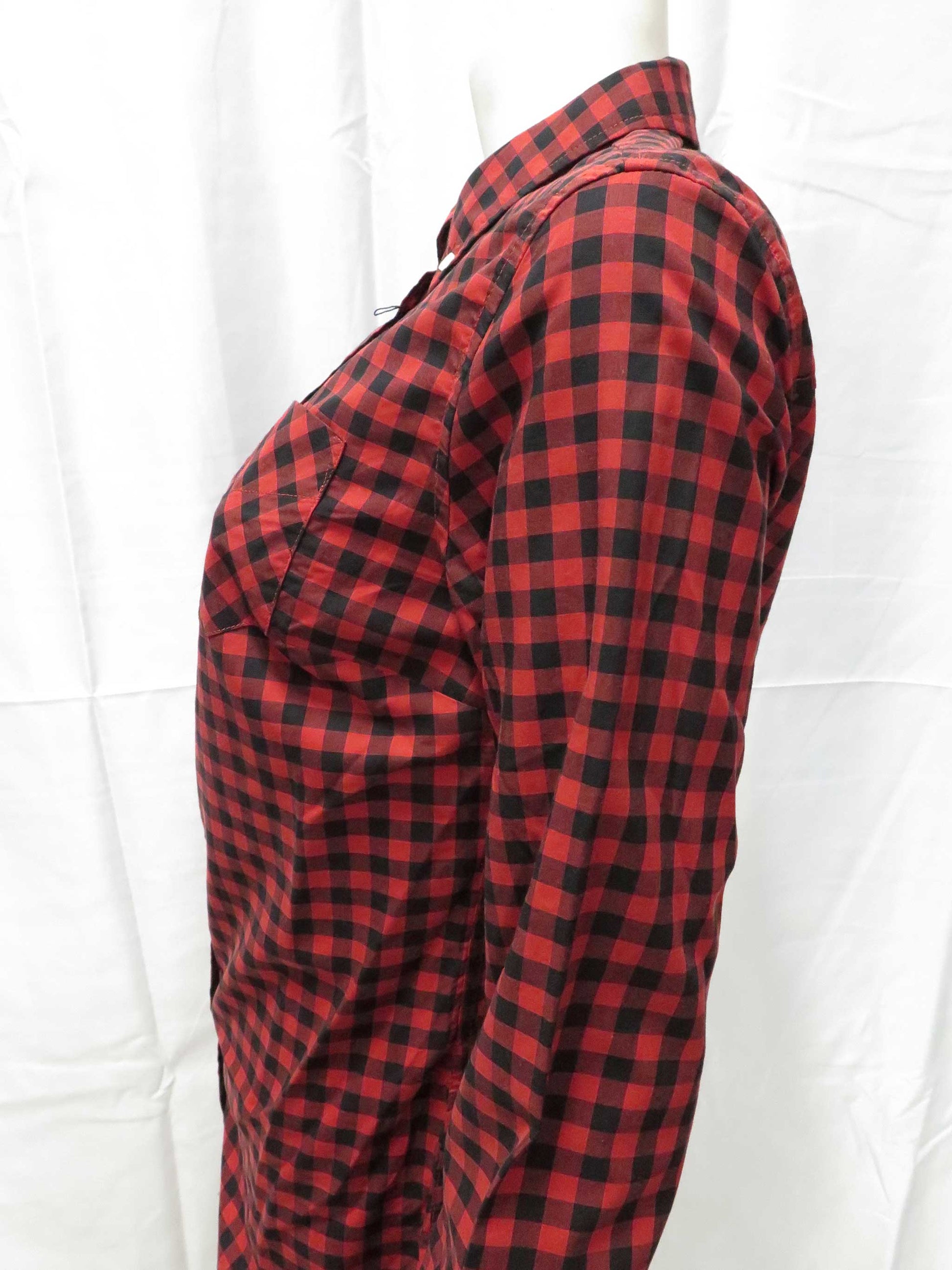 Gingham Button-Down L/S Shirt (rich rust)