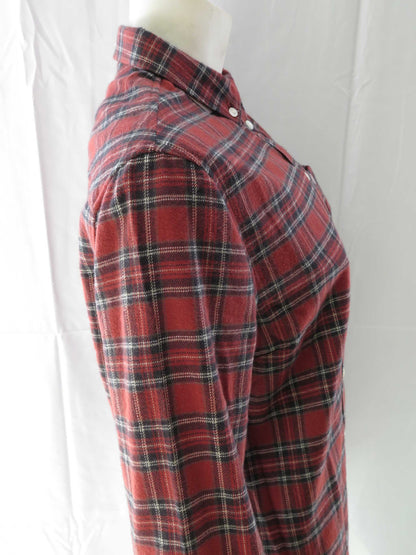 Boyfriend Fit L/S Tartan Flannel Shirt
