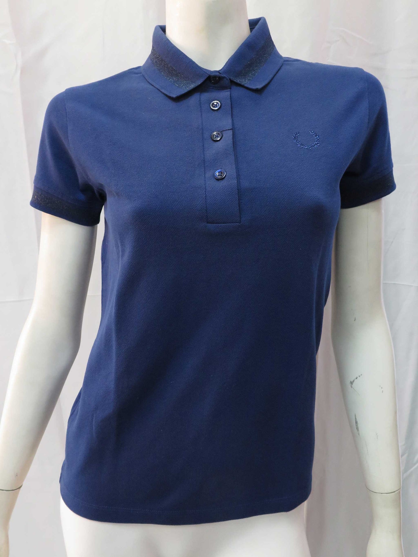 LADIES BOMBER TIPPED FRED PERRY x AMY MOLYNEAUX SHIRT (REFLEX BLUE)