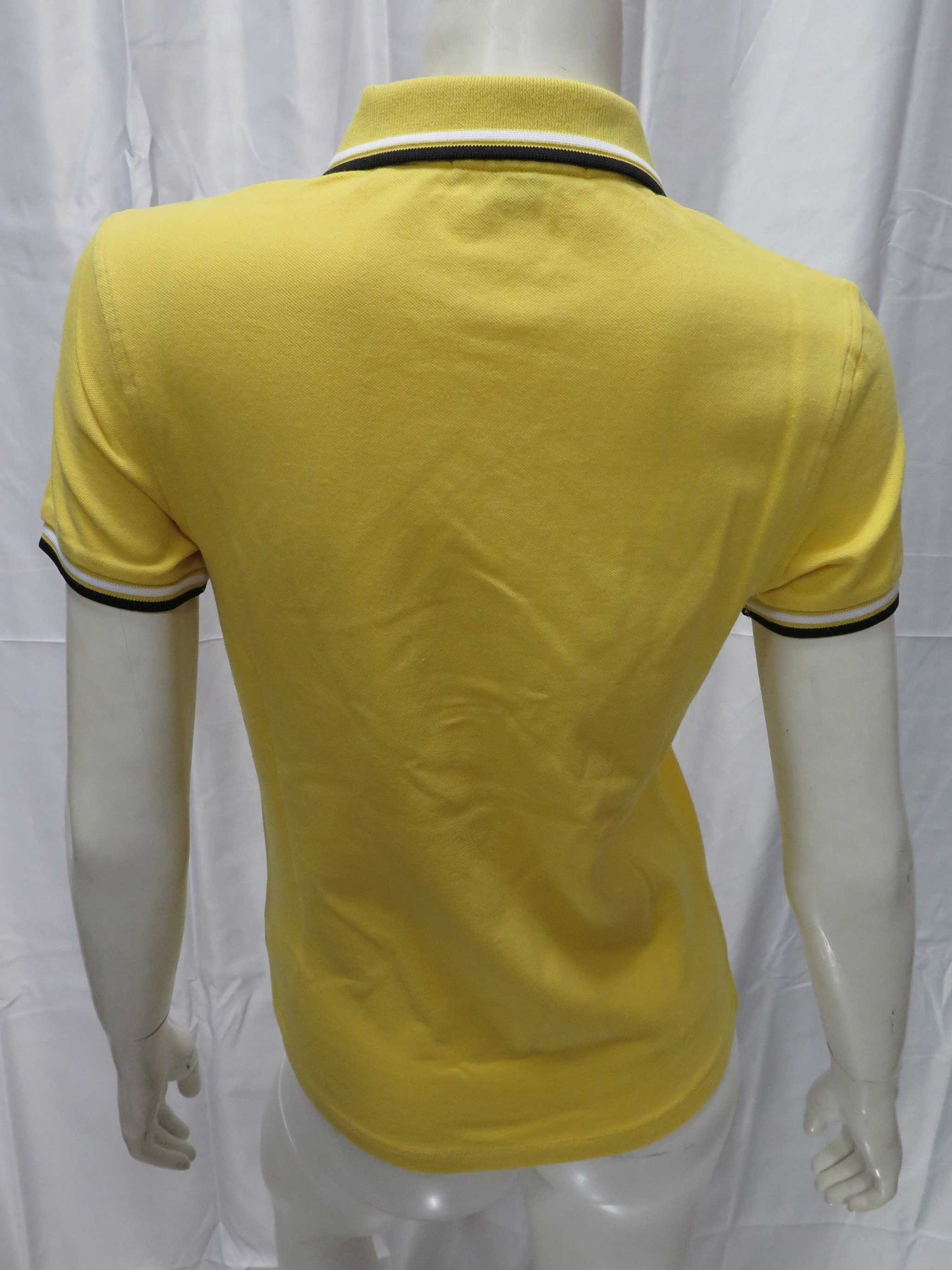 LADIES TWIN TIPPED FRED PERRY SHIRT (SUNSET GOLD/WHITE/BLACK)