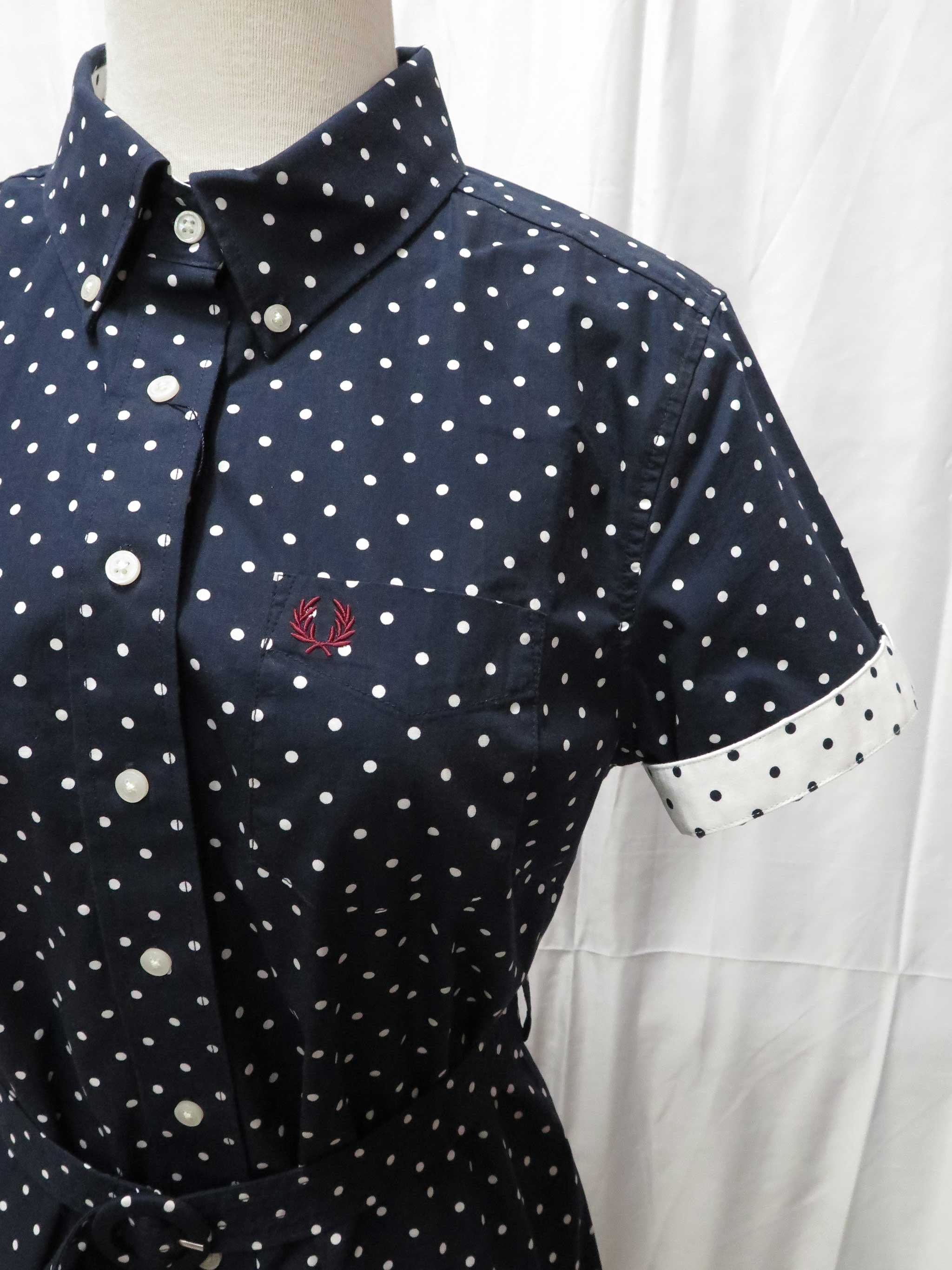 Polka Dot Shirt Dress blue US 10 UK14