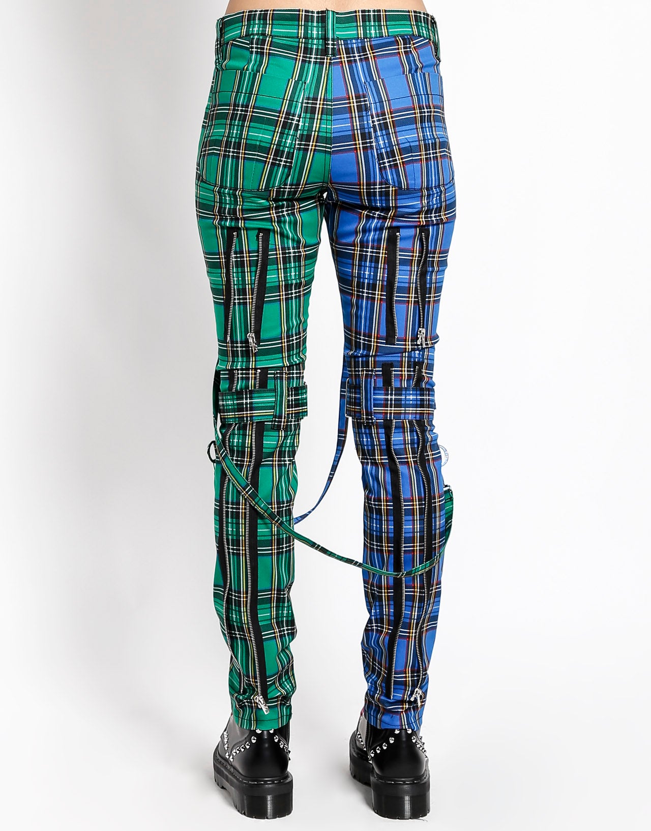 TRIPP NYC SPLIT LEG PLAID BONDAGE PANT