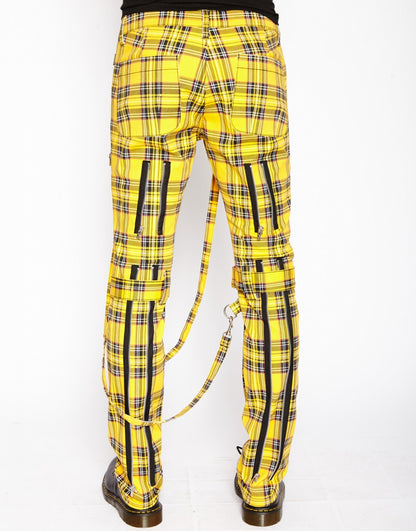 PLAID BONDAGE PANT (yellow)