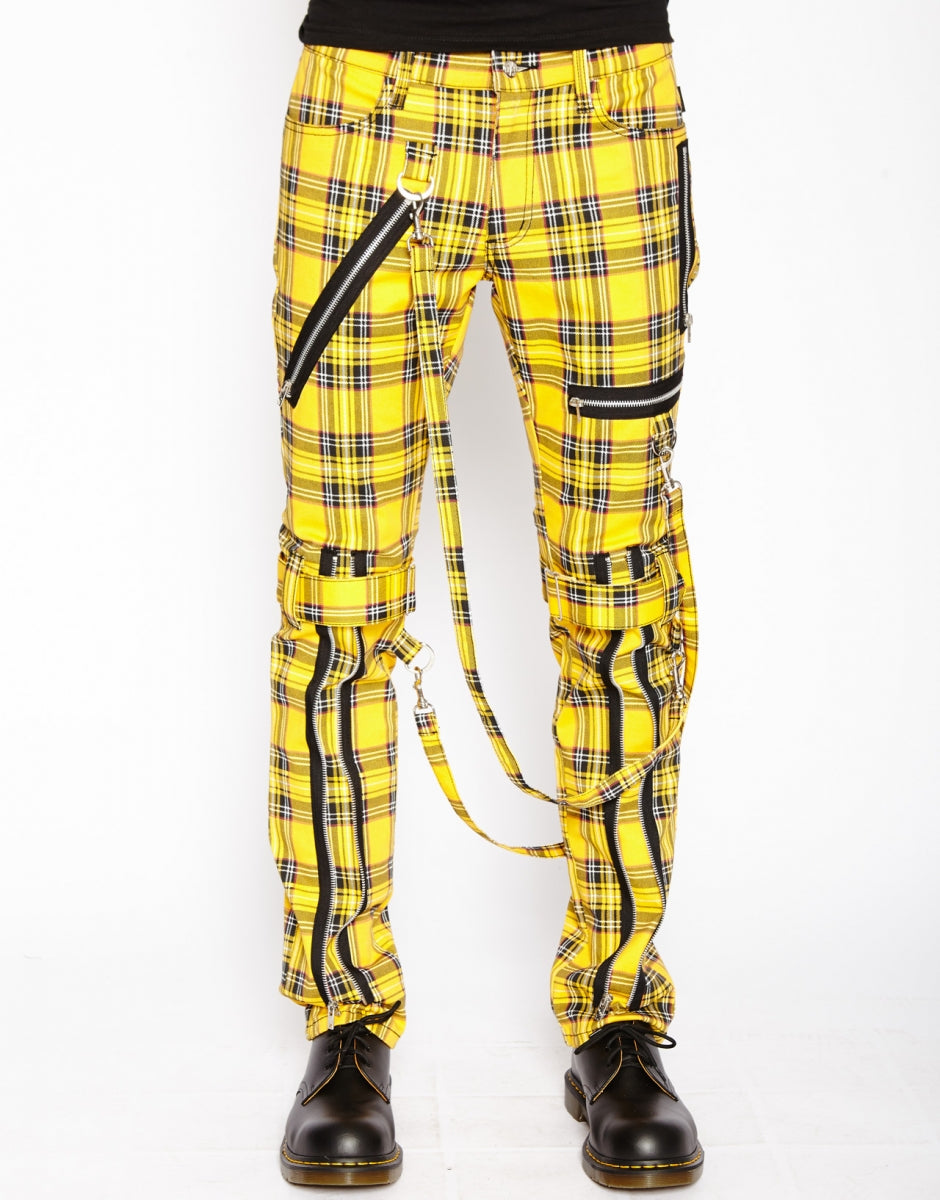 PLAID BONDAGE PANT (yellow)