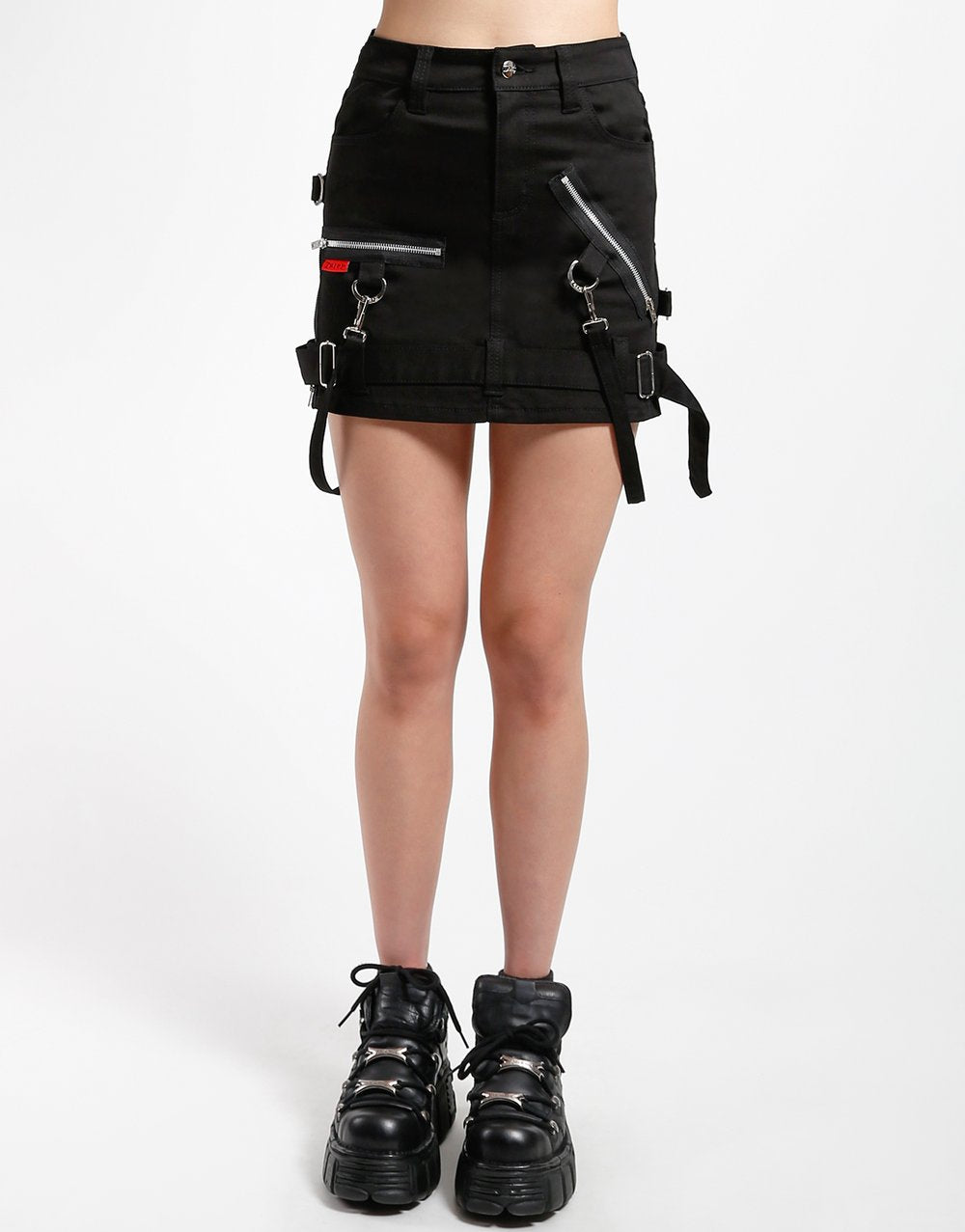 TRIPP N.Y.C BLACK BONDAGE SKIRT