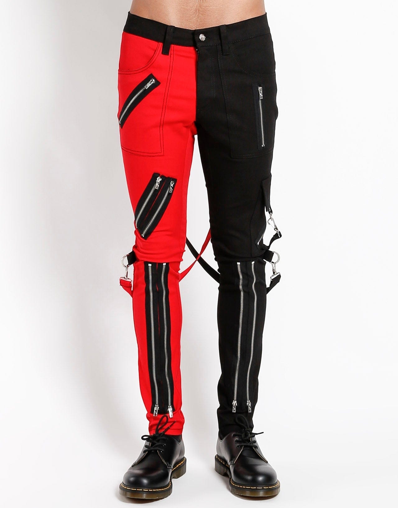 TRIPP NYC SPLIT LEG PLAID BONDAGE PANT