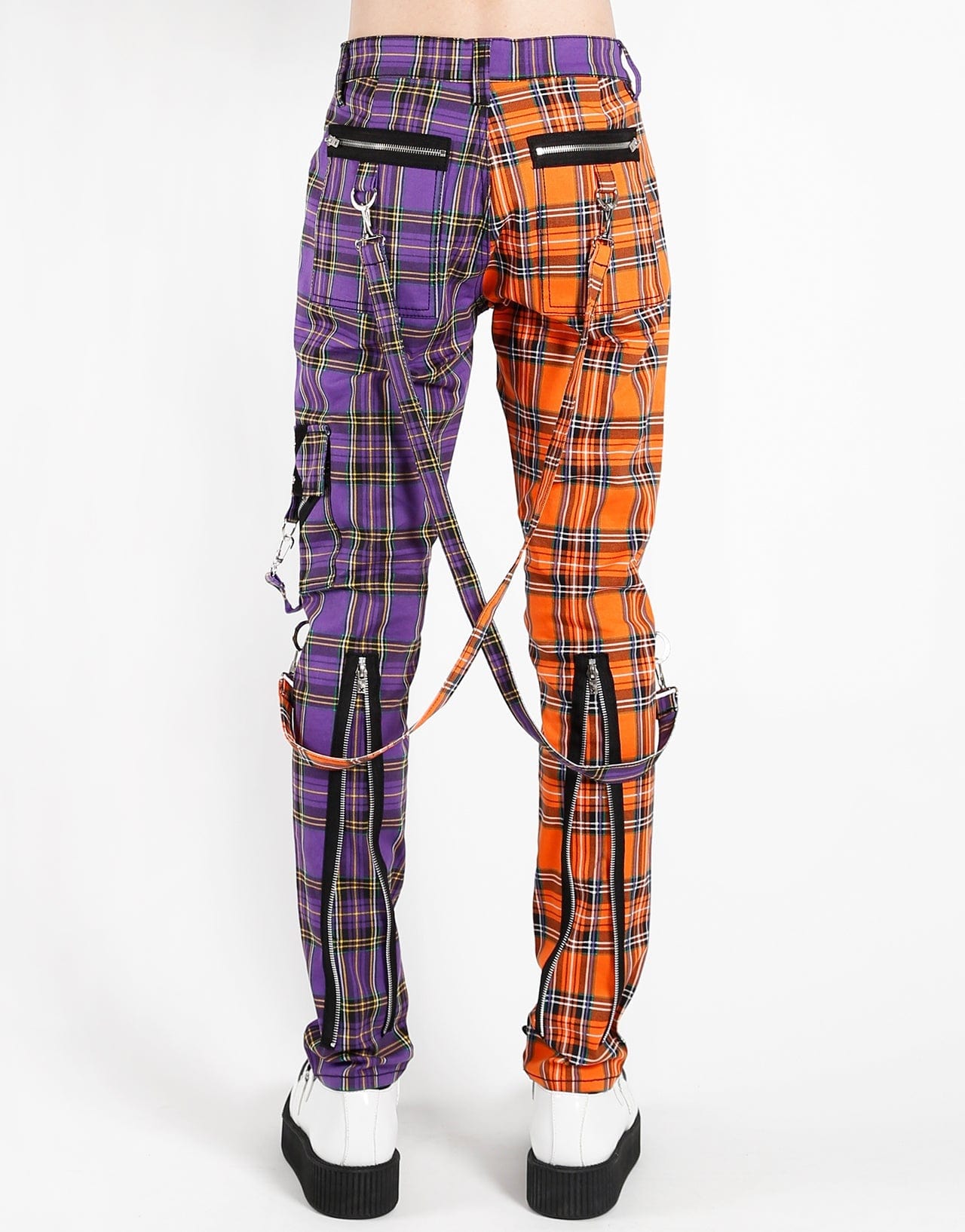 TRIPP NYC SPLIT LEG PLAID BONDAGE PANT