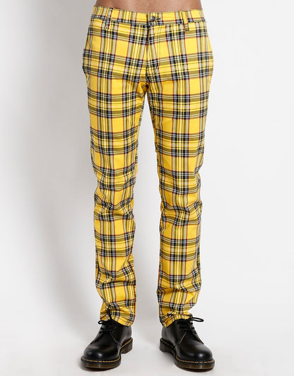 YELLOW PLAID TOP CAT PANT
