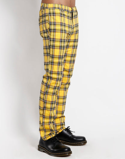 YELLOW PLAID TOP CAT PANT