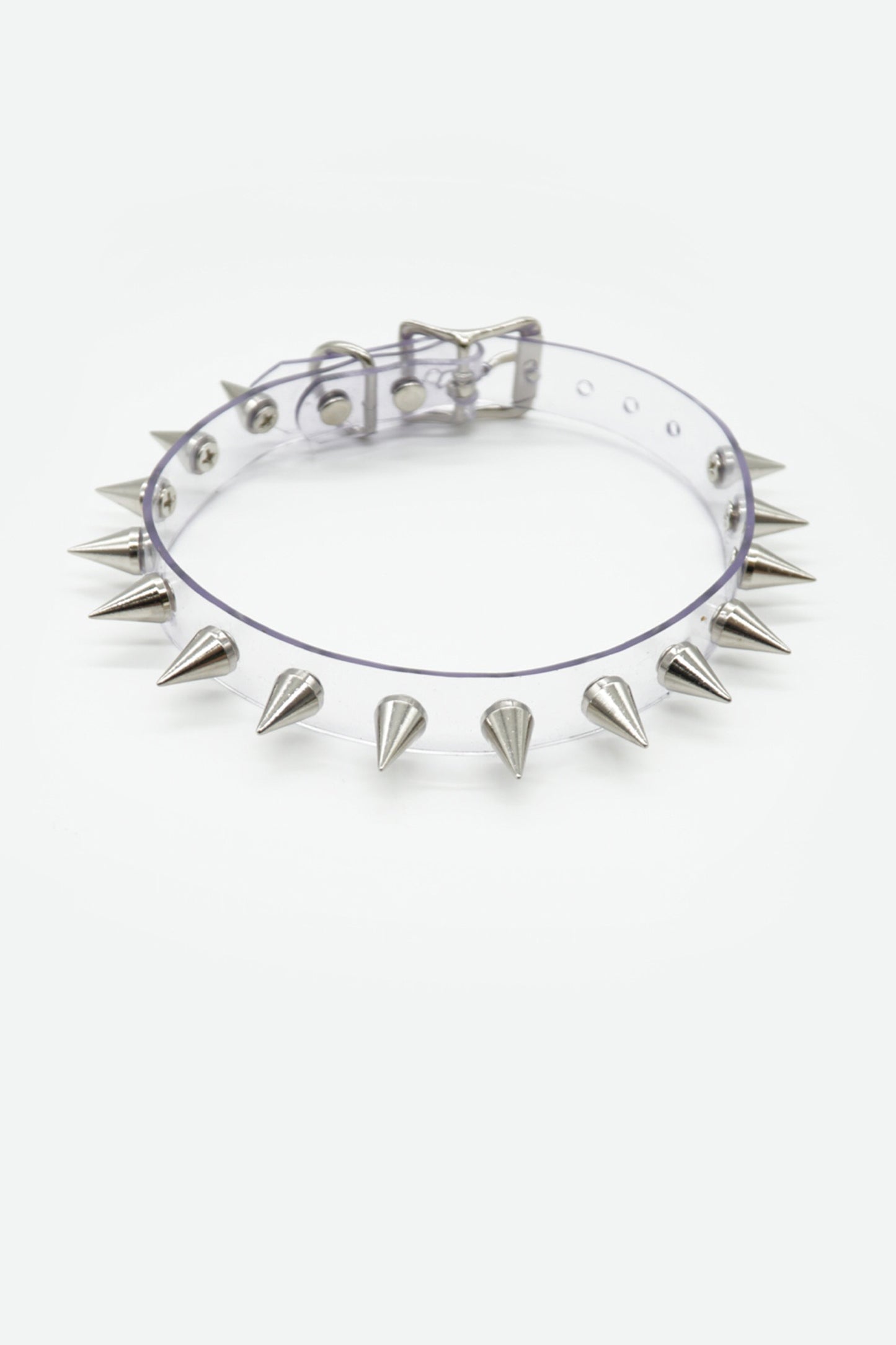 SPIKES SINGLE ROW PERSPEX CHOKER