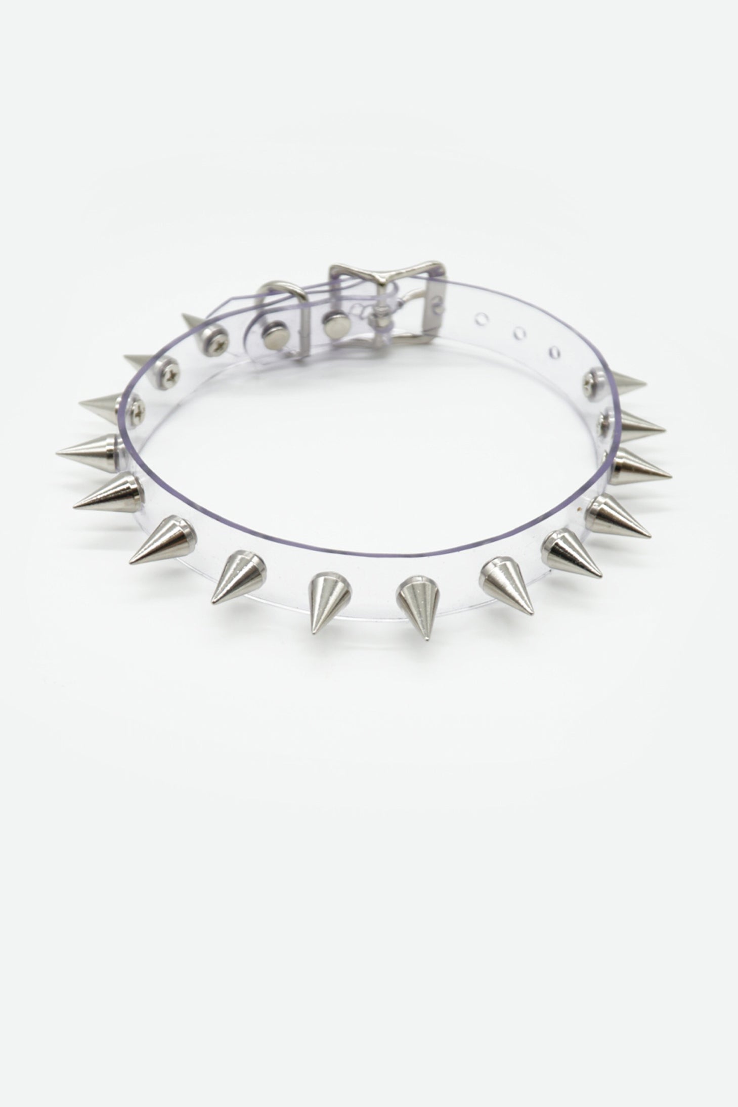 SPIKES SINGLE ROW PERSPEX CHOKER