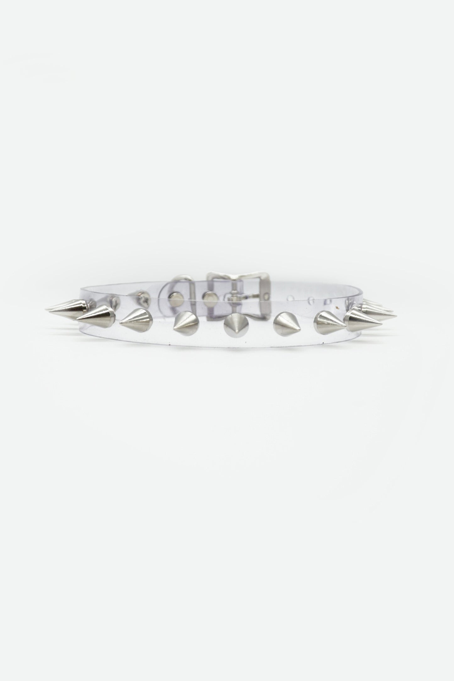 SPIKES SINGLE ROW PERSPEX CHOKER