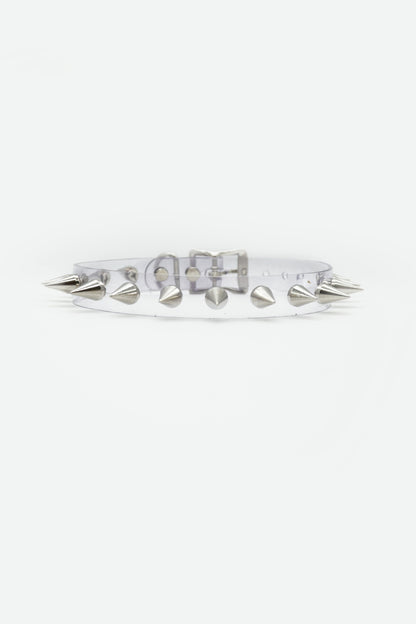 SPIKES SINGLE ROW PERSPEX CHOKER