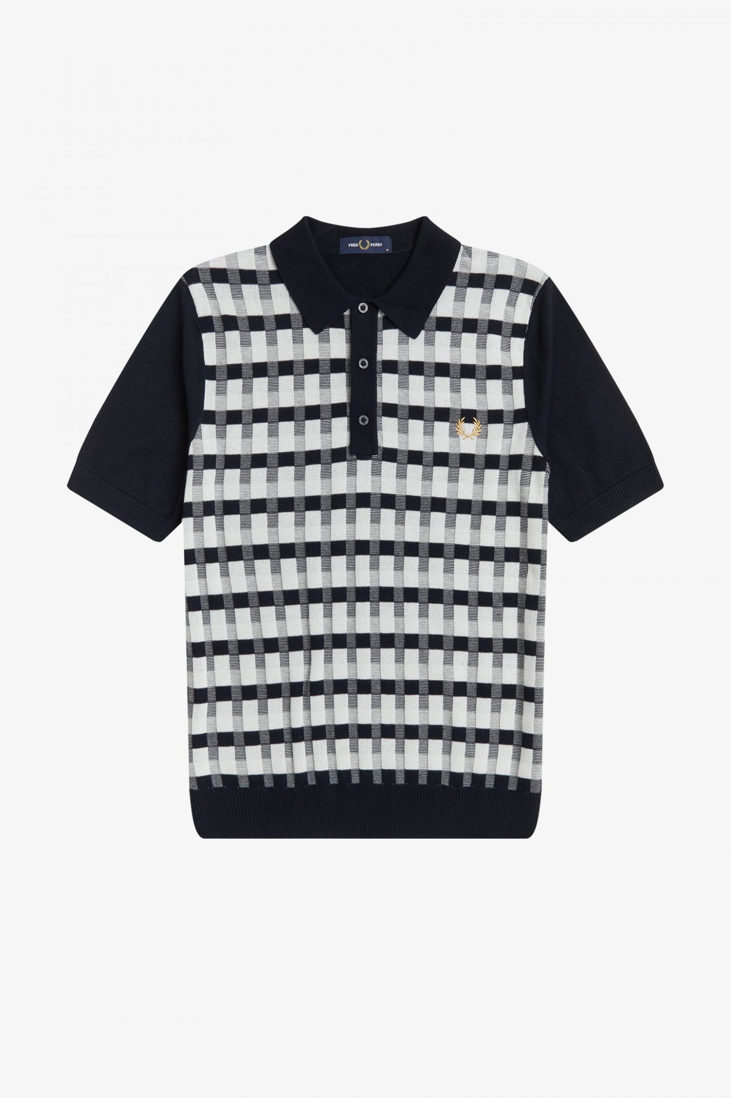 Fred Perry Abstract Check Knitted Shirt