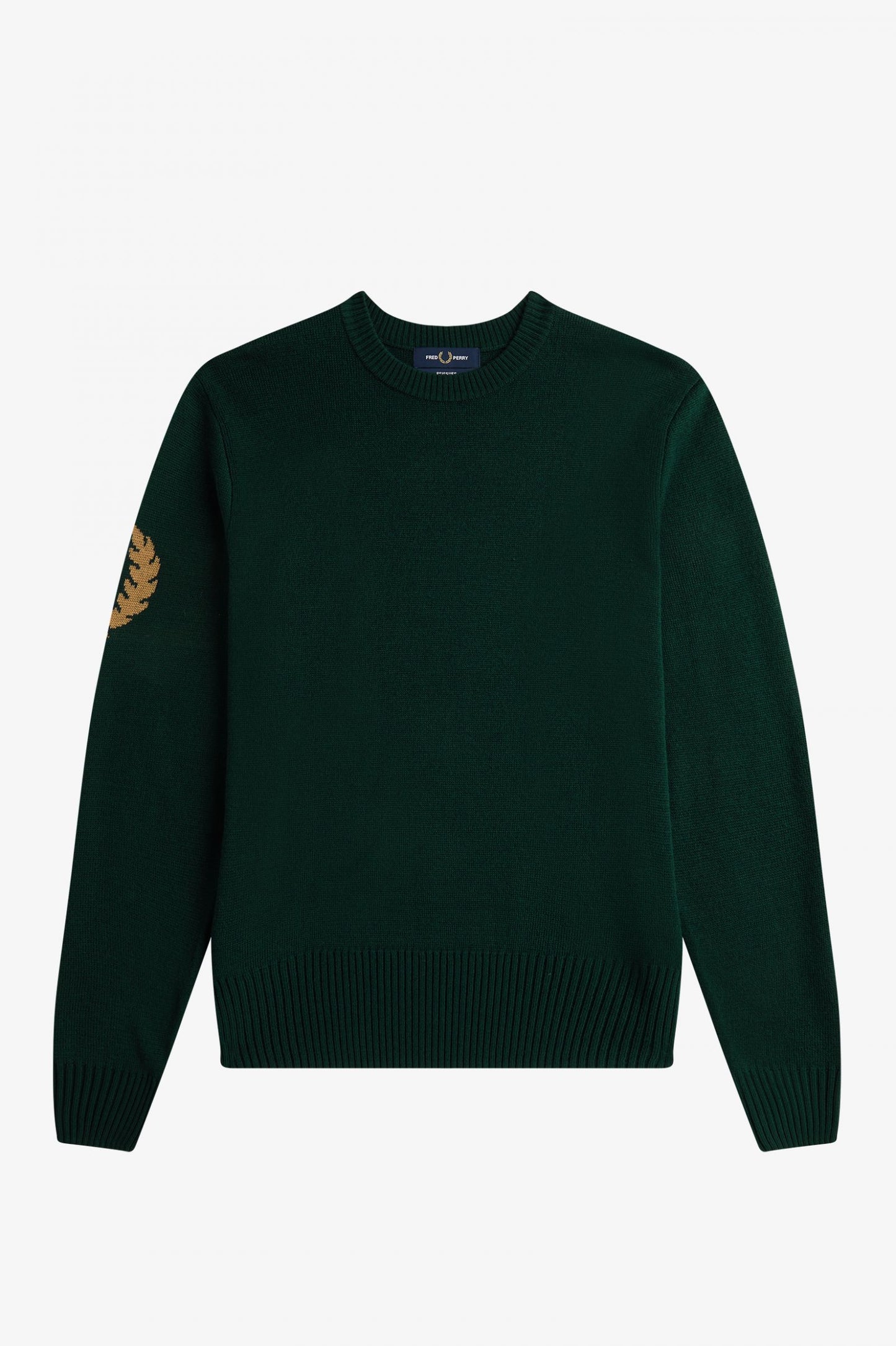 TARTAN GREEN LAUREL WREATH JACQUARD CREW