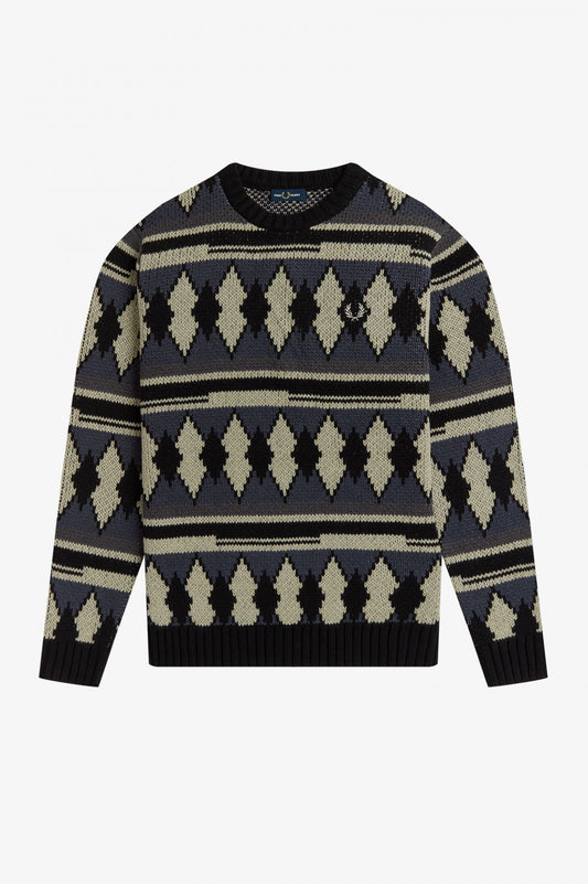 CHUNKY JACQUARD JUMPER BY FRED PERRY