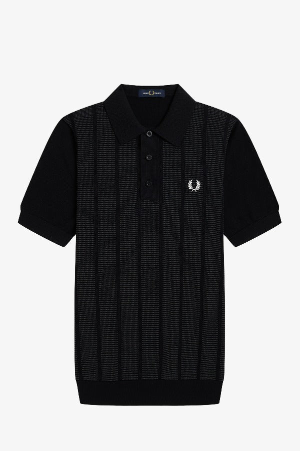 FRED PERRY Contrast Stitch Knitted Shirt