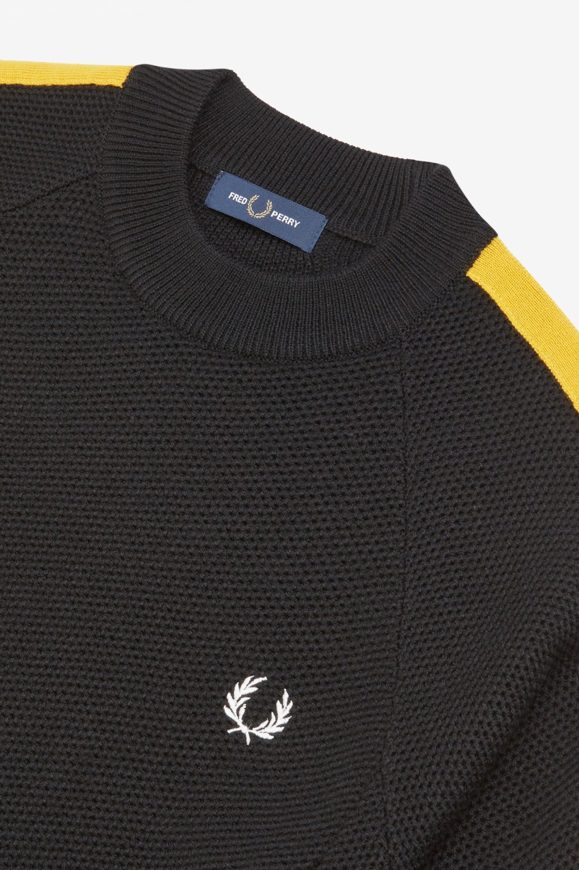 Tipped Sleeve Crew Neck Jumper