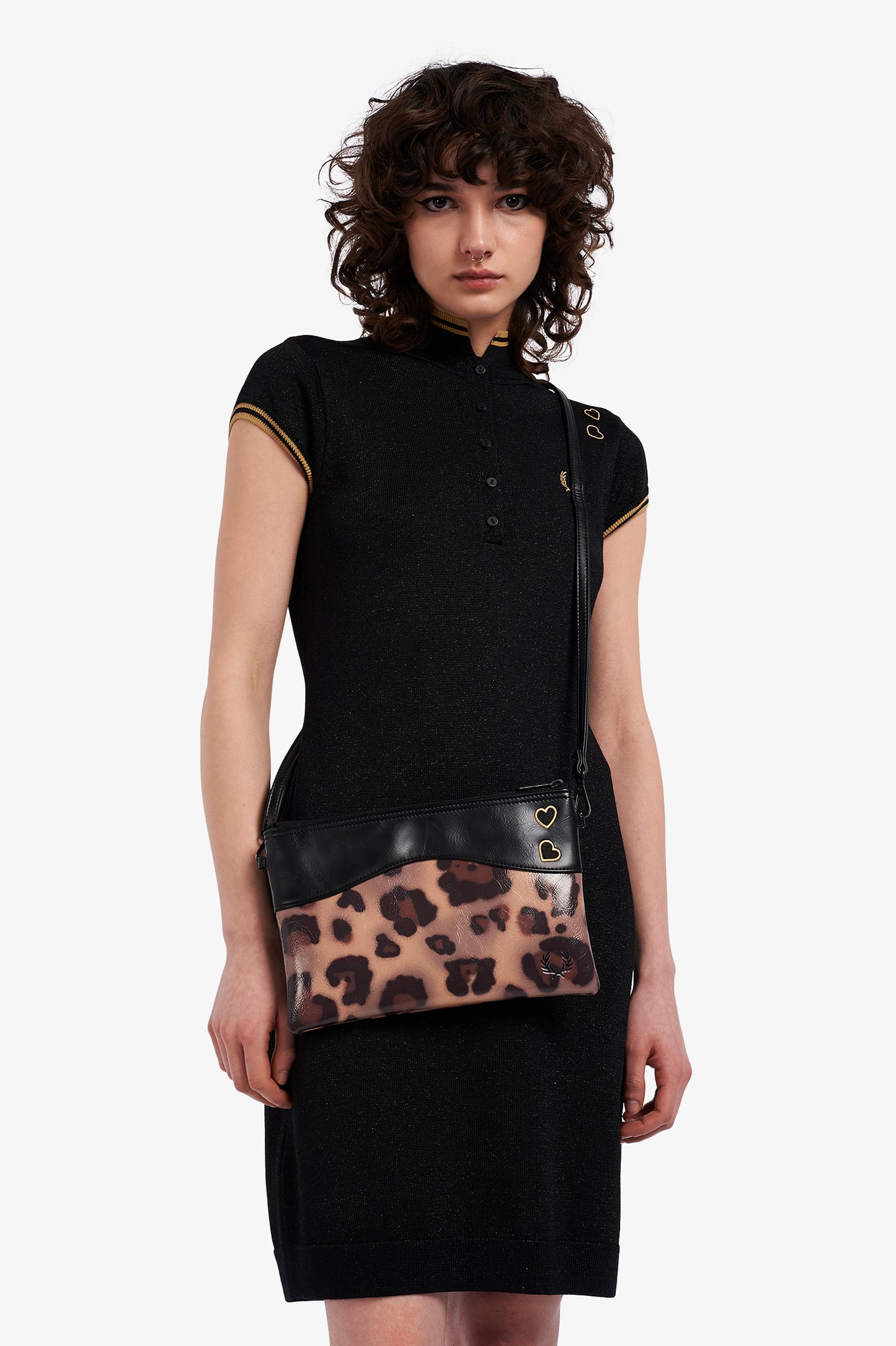 FRED PERRY X AMY WINEHOUSE LEOPARD PRINT SIDE BAG