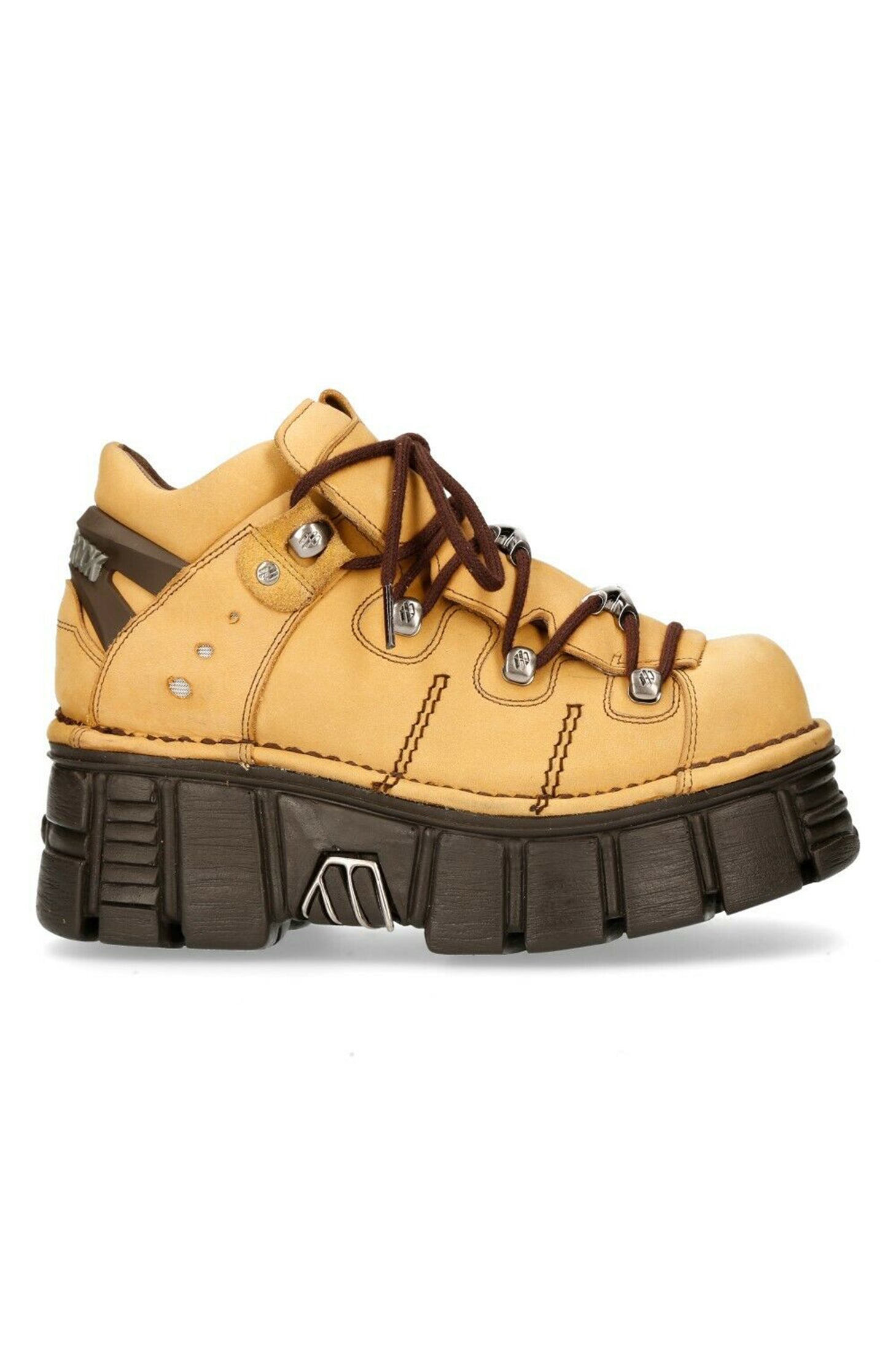 Scarpe Stringate New Rock M.106-s29 - Stile Rock Unisex In Pelle - Foto 2