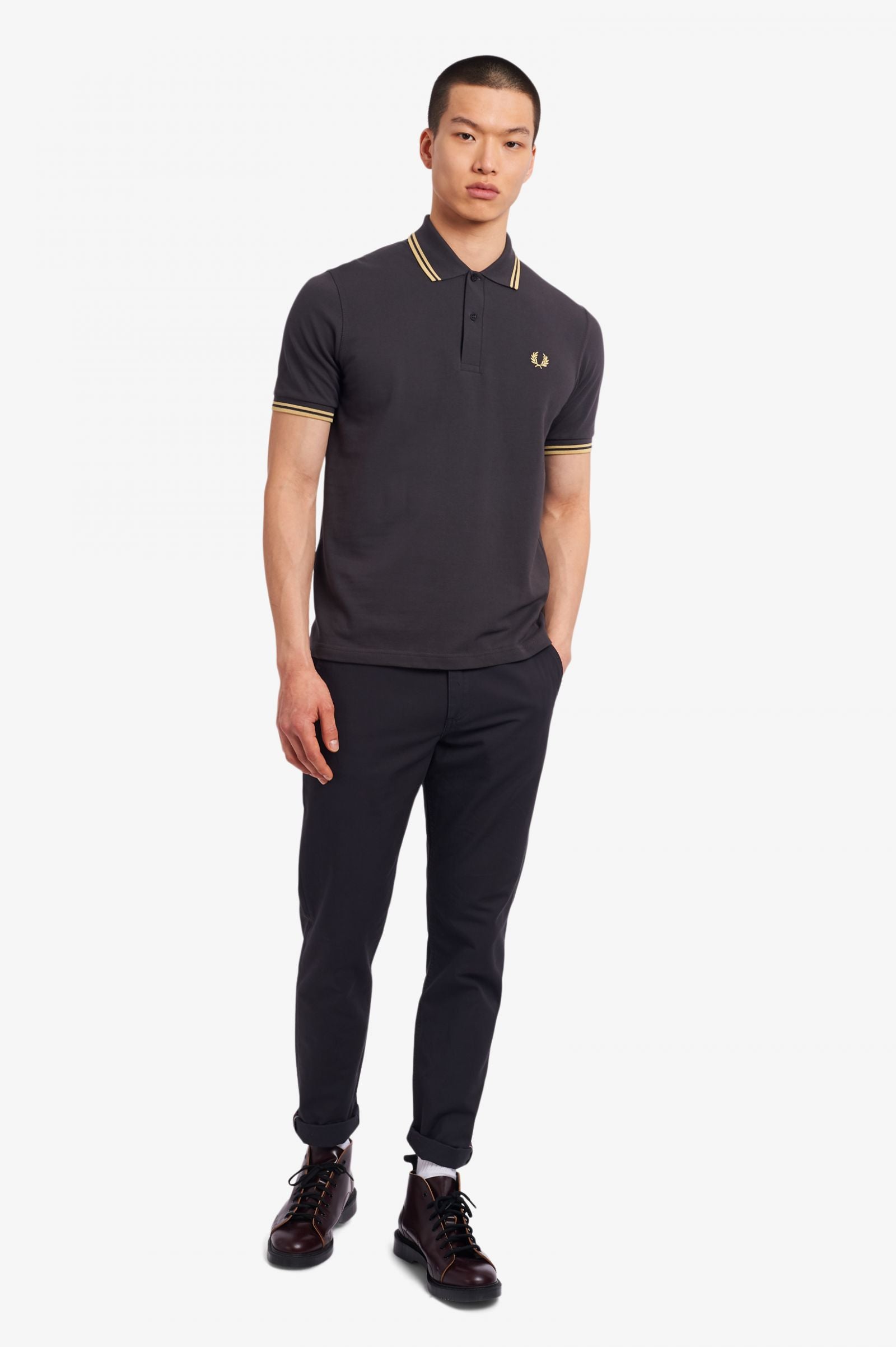 Fred perry best sale grey shirt