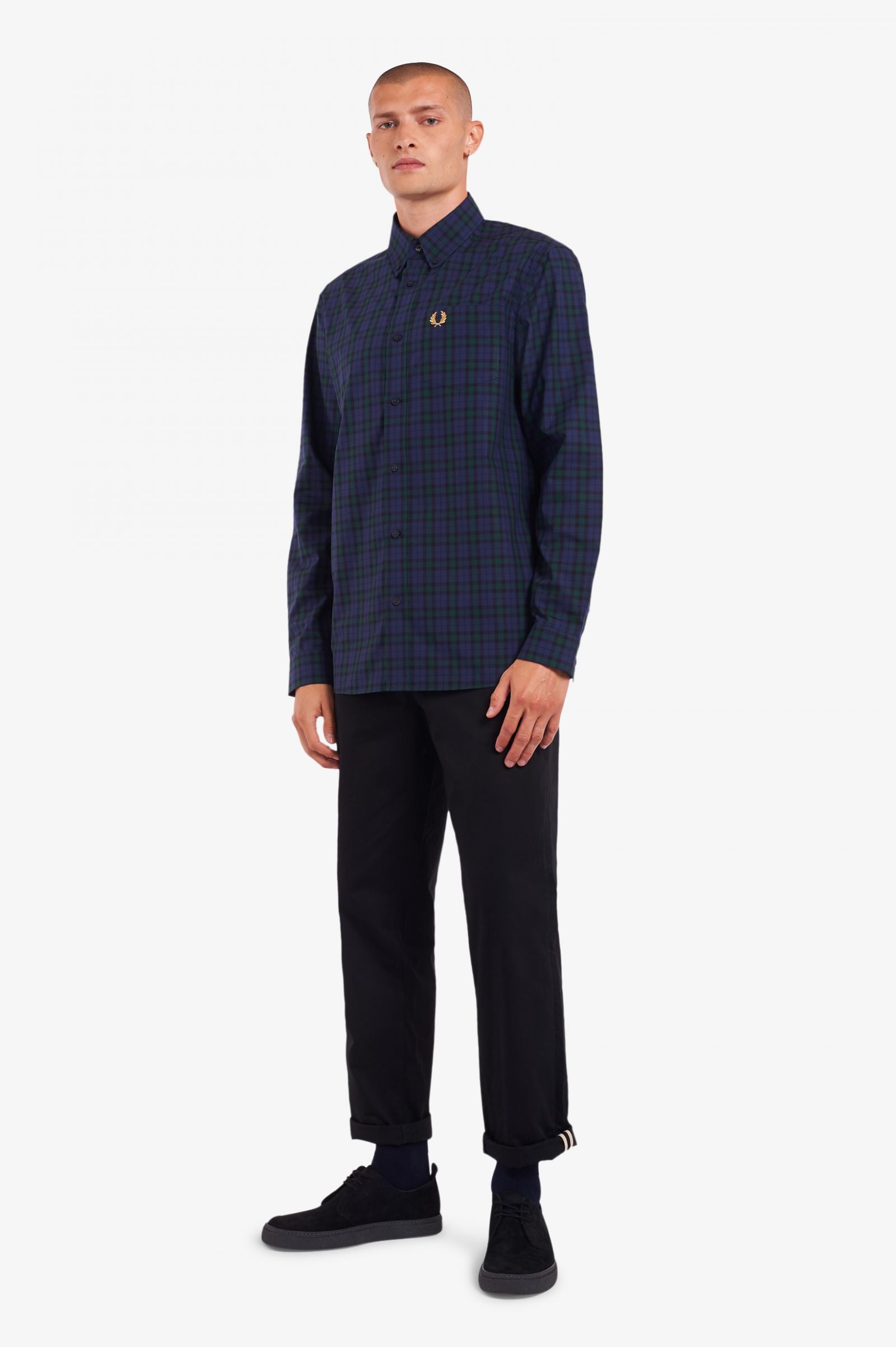 Winter Tartan Long Sleeve (carbon blue)