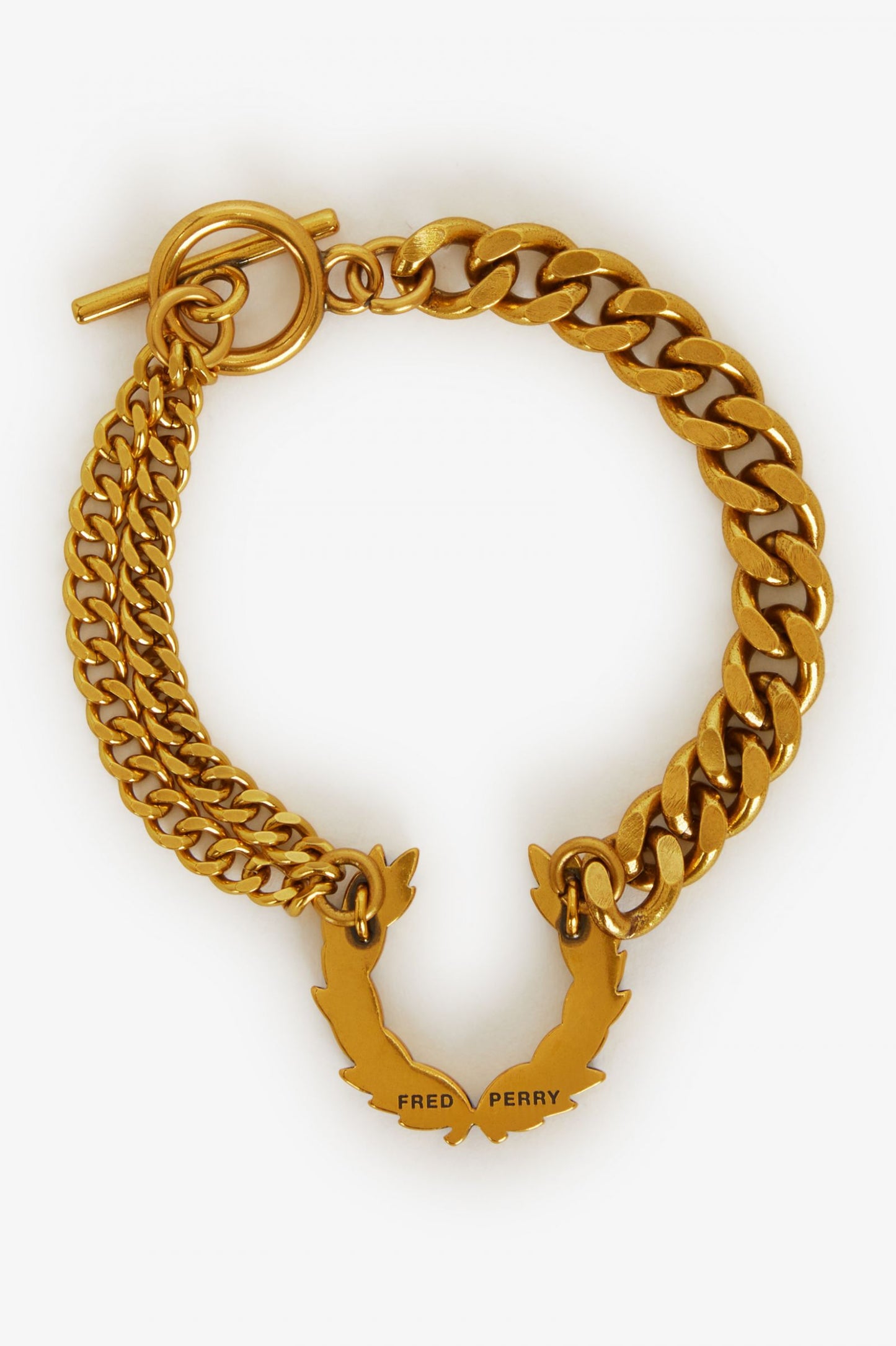 FRED PERRY Double Chain Laurel Wreath Bracelet