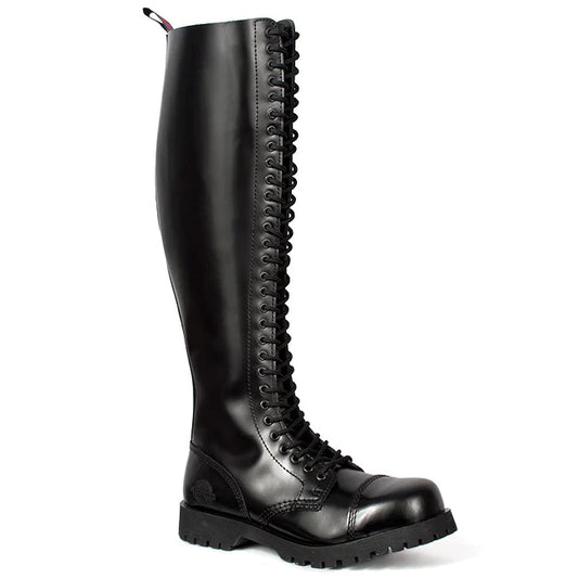 GRIPFAST BLACK LEATHER 30 EYE BOOT