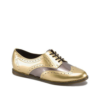 POLINA GOLD+PEWTER SPECTRA PATENT SHOE