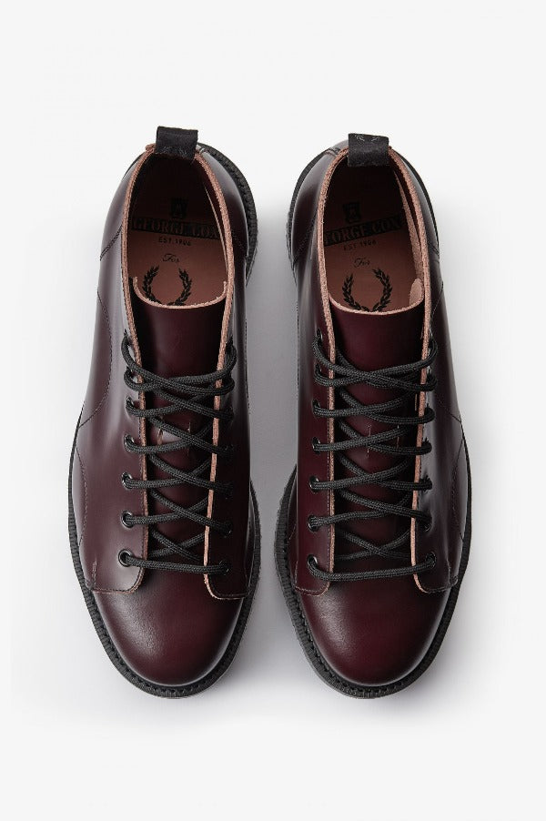 Fred Perry X George Cox Monkey Boot Oxblood – Posers Hollywood