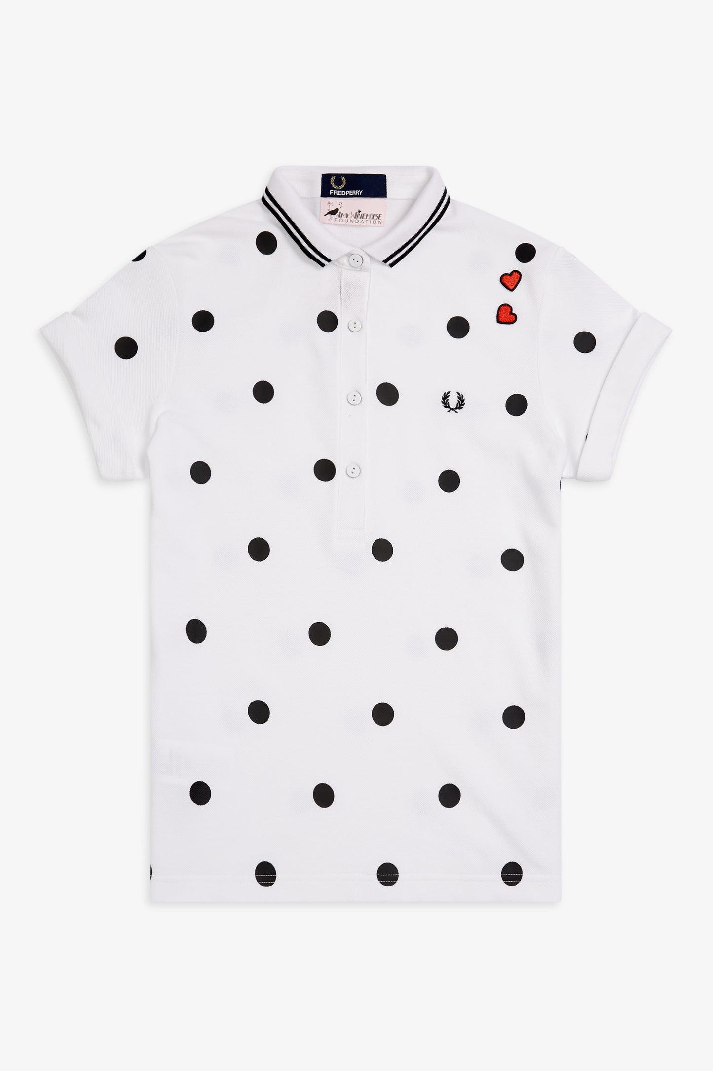 Amy Winehouse Polka Dot Polo (white)