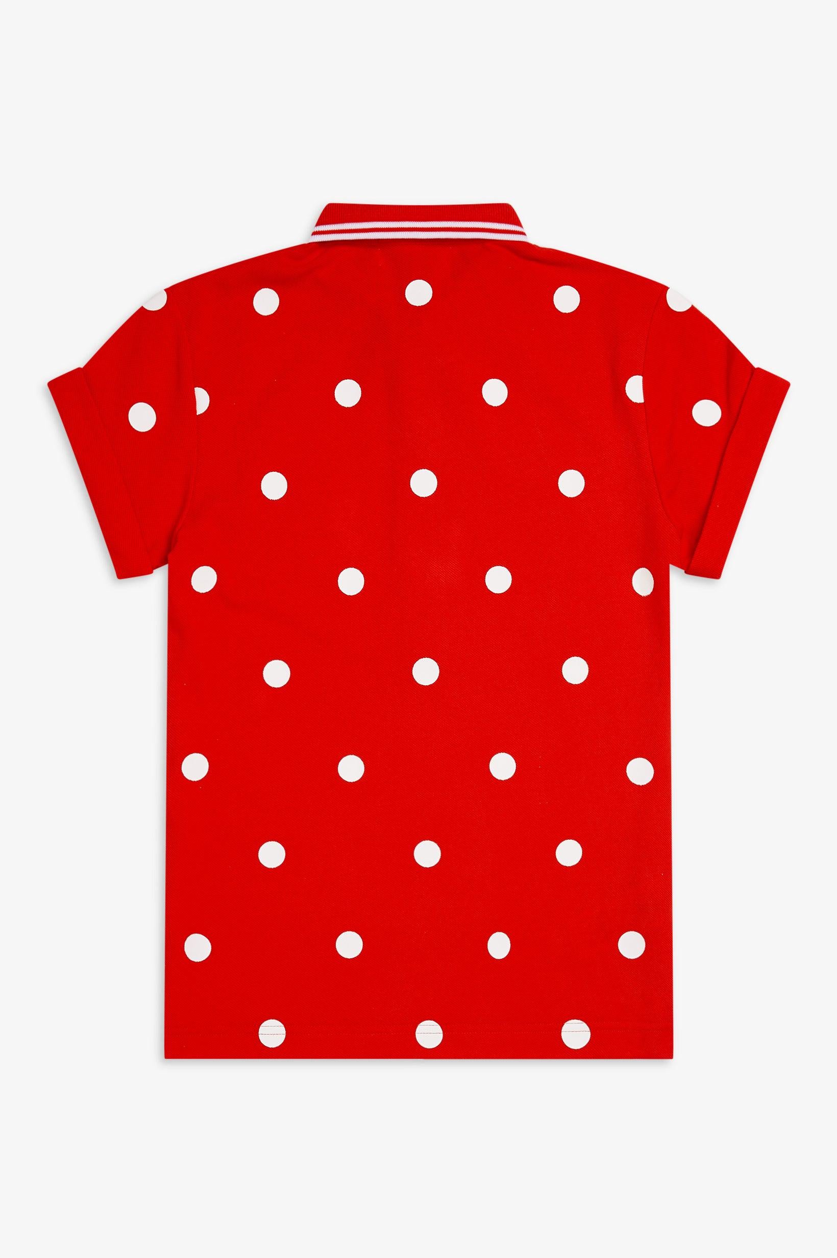 Amy Winehouse Lipstick Red Polka Dot Pique Shirt – Posers Hollywood