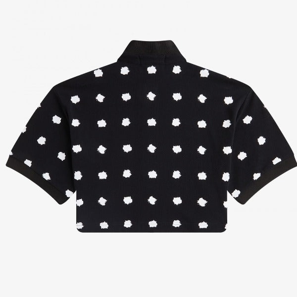 Amy Winehouse Black Spot Print Piqué Crop Top Shirt – Posers Hollywood